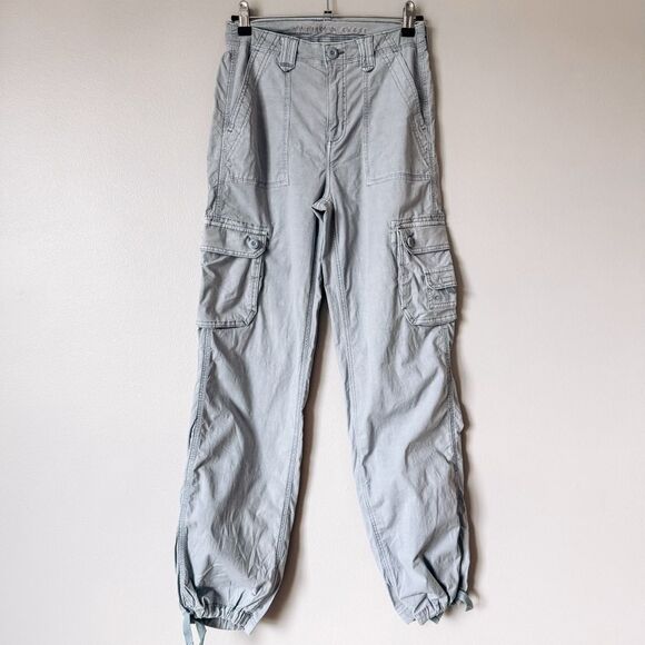 American Eagle Light Blue Stretch Baggy Jogger Size 0 - Picture 2 of 10